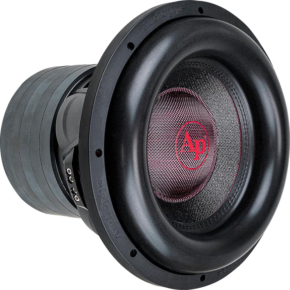 Audiopipe 12" Quad Stack Composite Cone Subwoofer (TXX-BDC-IV-12D2), Superior Performance, 2200W, 4 Magnets, BASV Voice Coil, Aluminum Basket, Multi-Connect, Non-Press Paper Cone, 2 x 2 Ohms