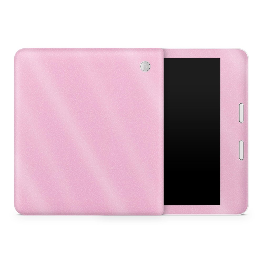 Glossy Glitter Tablet Skin Compatible with Kobo Libra 2 (2023) - Solid Pink - Premium 3M Vinyl Protective Wrap Decal Cover - Easy to Apply | Crafted in The USA by MightySkins