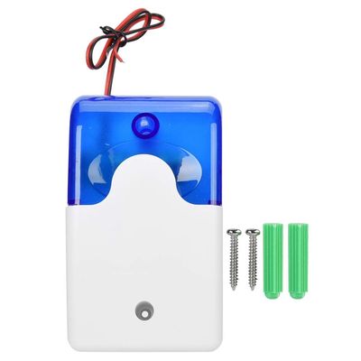 110dB Blue Strobe Siren for Home Security Alarm System, 12V, Suitable for Indoor Use
