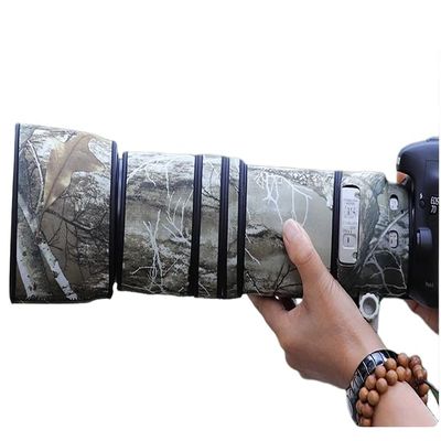 CHASING BIRDS Lens Camouflage Waterproof Coat for Canon EF 100-400mm F4.5-5.6 L is USM Rainproof Lens Protective Cover (Yellow Tree Camouflage, with Extender EF 2.0X II)
