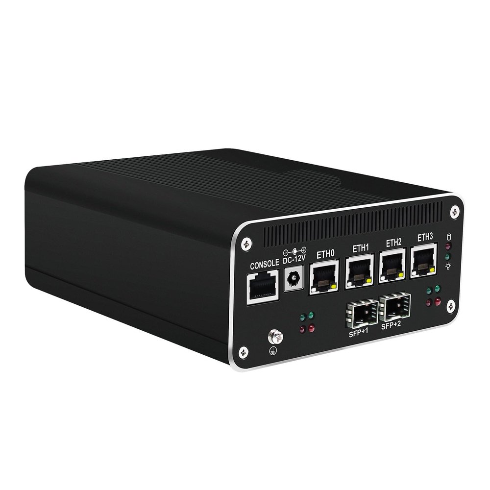 StoneStorm Micro Firewall Appliance Dual 10GB SFP+ 82599 and 4 i226-v 2.5GbE LAN Ports, Mini PC Pentium 8505 5-core, up to 4.4GHz, Mini Computer for Server Network Security/Home Soft Router (8G/128G)