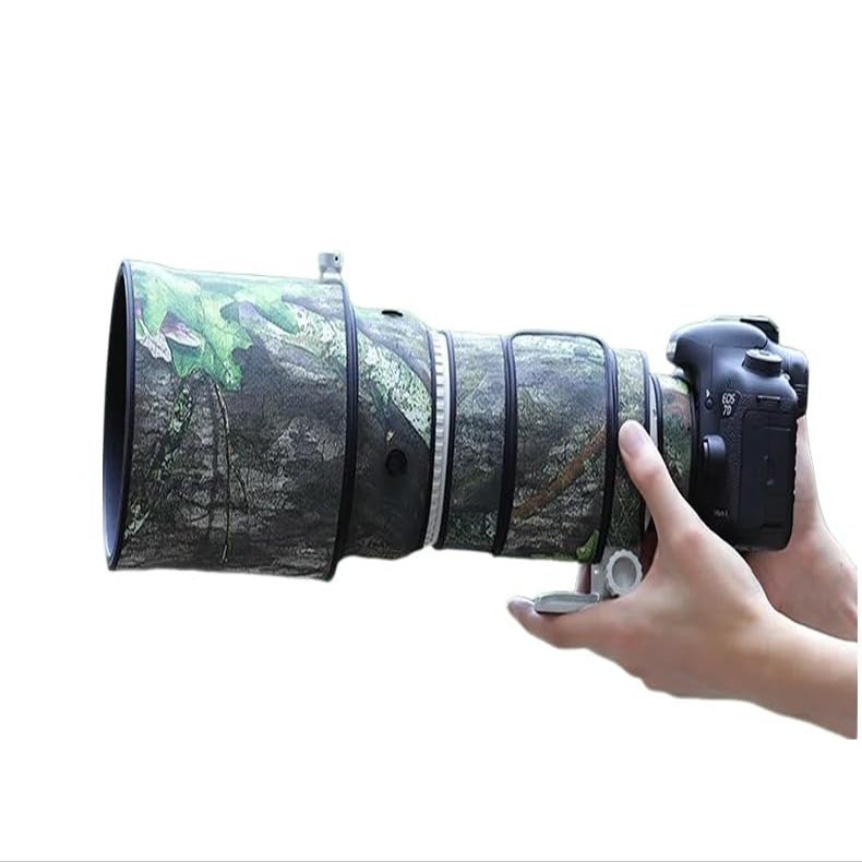 CHASING BIRDS Lens Camouflage Waterproof Coat for Canon EF 300mm F2.8 L is USM Rainproof Lens Protective Cover (Green Leaf Camouflage, with Extender EF 2.0X II)