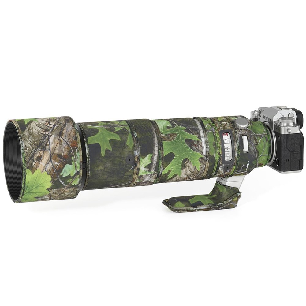 CHASING BIRDS Lens Camouflage Waterproof Coat for FUJIFILM XF 150-600mm F5.6-8 R LM OIS WR Rainproof Lens Protective Cover Version IV (Green Leaf Camouflage, with 2.0X TC)