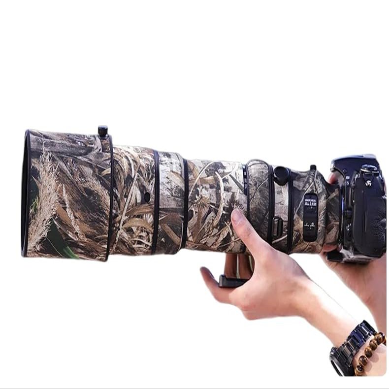 CHASING BIRDS Lens Camouflage Waterproof Coat for Nikon AF-S 200-400mm F4 G II ED VR Rainproof Lens Protective Cover (Reed Camouflage, with 2.0X TC (TC-20E III))