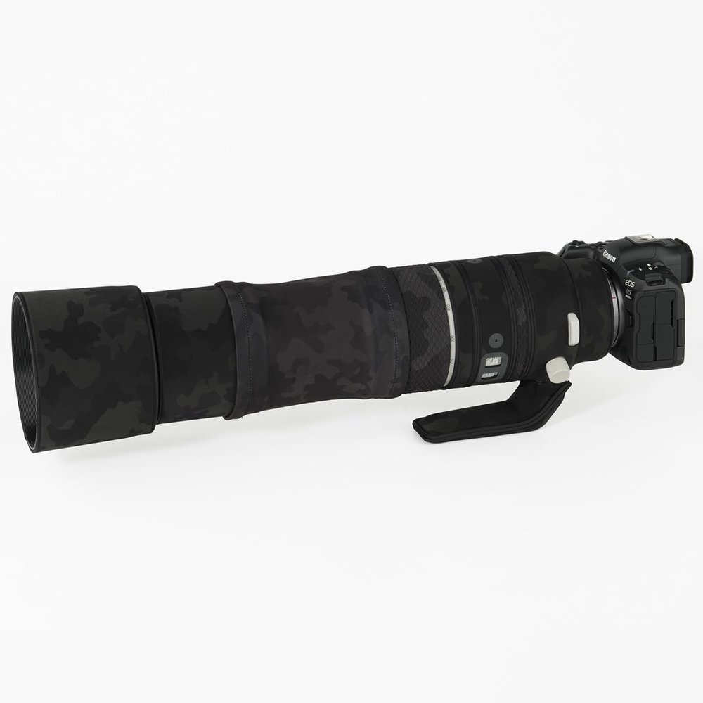 CHASING BIRDS Lens Camouflage Waterproof Coat for Canon RF 200-800mm F6.3-9 is USM Rainproof Lens Protective Cover Version IV(Shadow Black, with Extender RF 1.4X)
