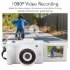 1080P 16MP 2.4 Inch Digital Camera, Portable Small USB Vlogging Camera with 16x Digital Zoom, 32G SD Card, Beginner Camera for outings, Friends Gatherings, Individual Selfies etc view 2