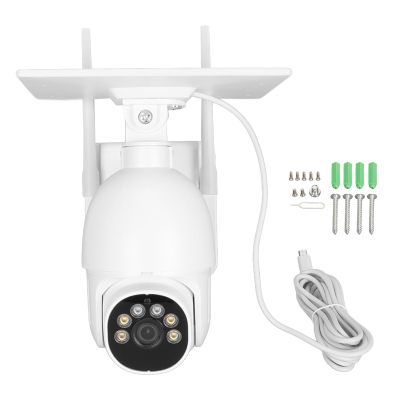 Wisoqu Solar Outdoor Security Camera, 1080P 360 PTZ 2.4G Home Camera, Color Night Vision PIR Motion Detection IP65 APP Monitoring 2 Way Talk, Wisoqu2twga4xdg7