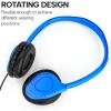 Maeline Kids Headphones for School Classroom K-12, Library, Museum, Travel, On Ear Stereo Headset with Adjustable Band & Faux Leather Cushions - 3.5mm Plug - 300 Pack - Multicolors view 2