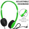 Maeline Kids Headphones for School Classroom K-12, Library, Museum, Travel, On Ear Stereo Headset with Adjustable Band & Faux Leather Cushions - 3.5mm Plug - 300 Pack - Multicolors view 3