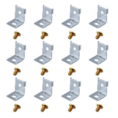 ZYAMY 12PCS Power Supply Mounting Bracket MHS012 Switch Power Supply Installation Power Bracket Kit with 12 Screws Power Clip Fixing Foot L-Shaped Bracket Switch Power Supply Installation Accessories