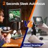 Elikliv Autofocus 4K Digital Microscope EM4K-AF, 52MP Soldering Microscope for PCB Repair, Coin Inspection & Watchmaking, 2000X Magnifier Scope, 8" IPS Screen, HDMI/USB Output, 10" Stand, 64GB Card view 2