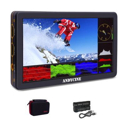 ANDYCINE T6 6" On-Camera Monitor with Full Waveform & 3D LUT, 1920x1080 4K HDMI DSLR Monitor, Robust Aluminium Shell, Includes Battery & Carry Case