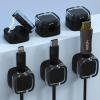 IFNOW 6 Pack Magnetic Cable Clips Cord Organizer Black Self Adhesive Cord Holder Under Desk Cable Management for Home, Office, Car,Desk, Nightstand view 1