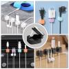 IFNOW 6 Pack Magnetic Cable Clips Cord Organizer Black Self Adhesive Cord Holder Under Desk Cable Management for Home, Office, Car,Desk, Nightstand view 4