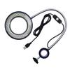 Joebo Microscope Kit USB Adjustable 144 64 LED Ring Warm Cold Light Lamp for Industry Stereo Trinocular Microscope Lens Microscope Lens Adapters (Color : 144 Cold White) view 1