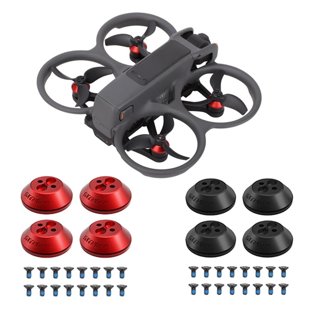 Hesupy Motor Protective Cover Cap for DJI Avata 2, Aluminum Alloy Motor Protection Case, Dust-Proof Waterproof Motor Protector for Avata 2 Drone (Black)