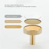 LEIXIUSM Modern Simple Design Pure Copper Handle Wardrobe Cabinet Door Drawer Single Hole Knob Handles Golden Light Luxury Brass Pulls 1Pcs view 4