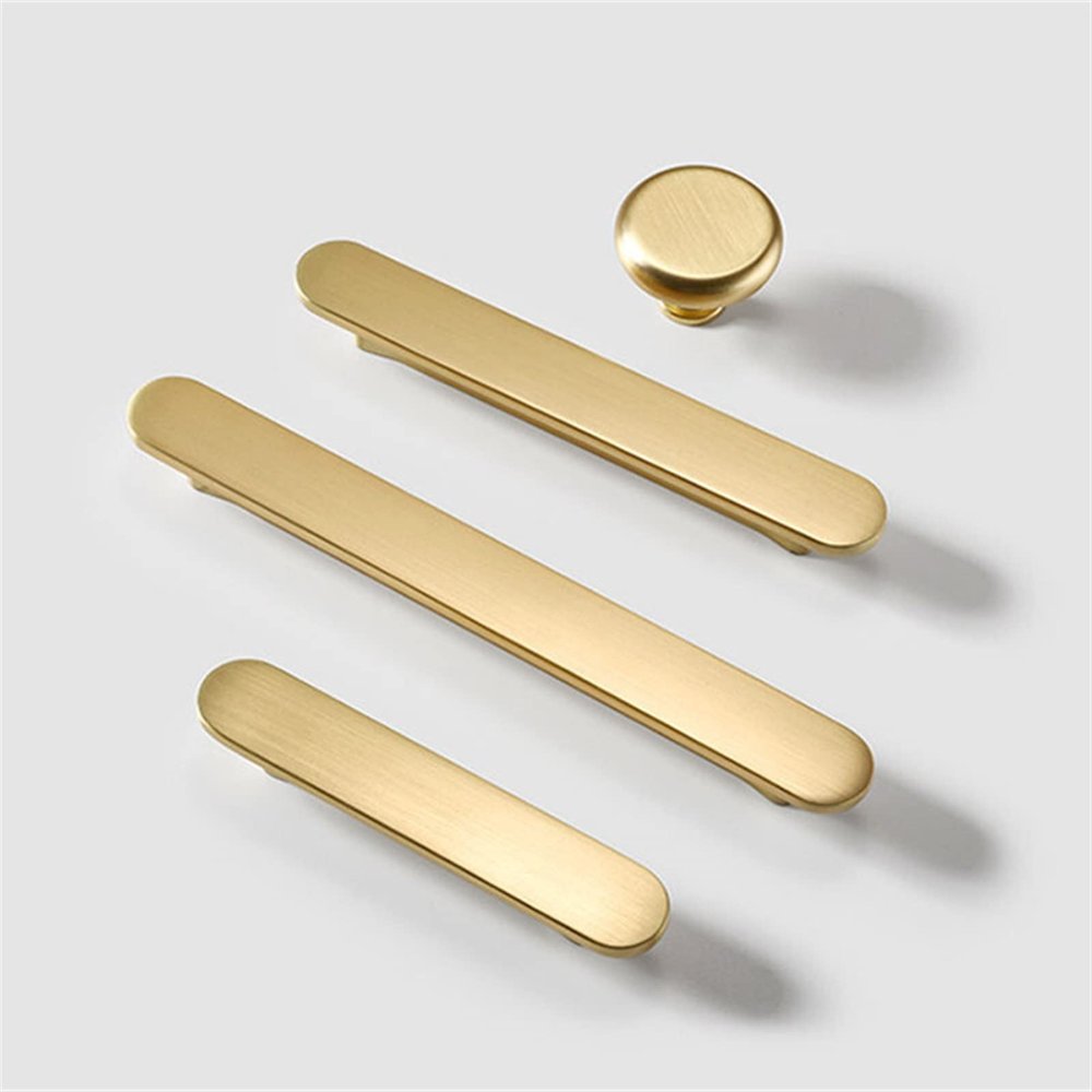 LEIXIUSM Nordic Zinc Alloy Wardrobe Door Handle Modern Minimalist Gold High-end Wine Cabinet Cabinet Knob Handles Hole Drawer Pulls 1Pcs