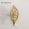 LEIXIUSM Vintage Brass Forged Leaf Shape Handle Drawer Cabinet Doors Knob Wine Cabinets Bookcases Closet Household Pulls 1Pcs view 3