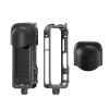 Aluminum Frame Cage Silicone Lens Cap Set for Insta360 X4, Metal Protective Case Housing Shell, Camera Stand Expansion Adapter with Foldable 2-Prong Mount and 1/4 Thread Hole view 1