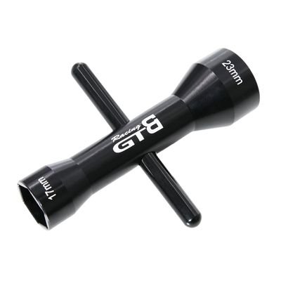Minxid CNC Aluminum 17mm / 23mm RC Car Wheel hub Hex Screwdriver Wrench Spanner Prop Hexagon Socket Repair Multi-Tool (Black)