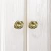 LEIXIUSM Rural Style Pure Copper Leaf Shape Handle Bedroom Drawer Cabinet Door Knob Storage Box Closet Brass Art Single Hole Pull 1Pcs view 4