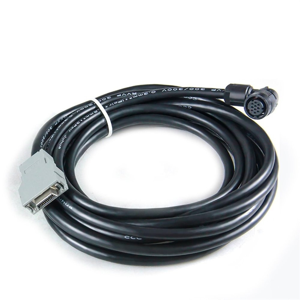 JZRYQJGJ Servo Motor Encoder Cable A660-2005-T505 A660-2005-T506 A860-2020-T301 3M 5M 8M 10M 15M (Color : Elbow Head, Size : 10M)
