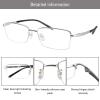 LAMBBAA Accessories Glasses Titanium Frame Glasses Classic Computer Flexible Anti Eyestrain For Men Women view 2