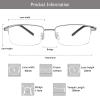 LAMBBAA Accessories Glasses Titanium Frame Glasses Classic Computer Flexible Anti Eyestrain For Men Women view 3