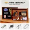 1TG Concealment Furniture, Concealment Shelf Wall Mounted Hidden Storage Box Compartment Furniture Hidden Shelf Wooden Picture Photo Frame with Patches Display Panel(Red Brown) view 2