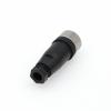 M12 8-pin Female Connector, IP67 Waterproof A-Code Industrial Circular Adapter for Sensor & Automation, Field Wireable Screw Termination Unshielded Straight Connector, 4 Pcs view 3