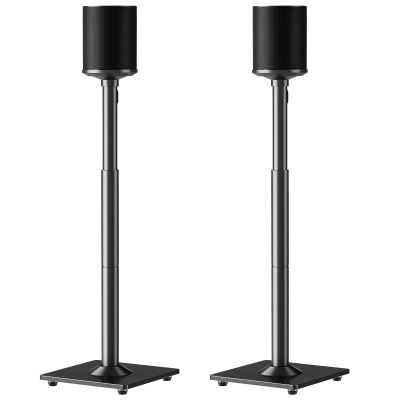 ELIVED Speaker Stands for Sonos Era 100 and Sonos One, One SL, Play:1, Height Adjustable 35"- 43.4" Speaker Stands Pair, Surround Sound Speaker Stand with Cable Management, 11 LBS Loading, YD5036