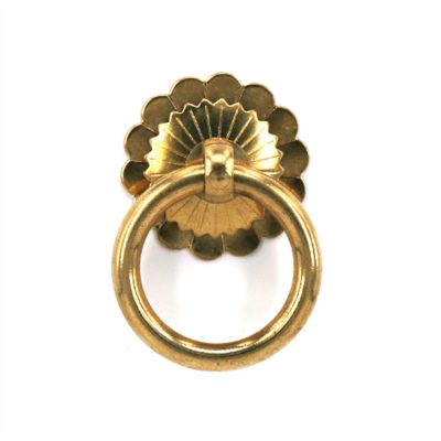 LEIXIUSM Antique Cabinet Ring Pulls Round Circle Knobs Brass Hardware for Drawer Closet Dresser Box Case Handles 1Pcs (Color : C Ring Dia 35mm)