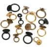LEIXIUSM Antique Cabinet Ring Pulls Round Circle Knobs Brass Hardware for Drawer Closet Dresser Box Case Handles 1Pcs (Color : C Ring Dia 35mm) view 3