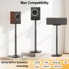ELIVED Universal Speaker Stands Height Adjustable 28"-37.4", Bookshelf Speaker Stand Pair for Satellite Studio Large Speakers Up to 22 lbs, Surround Sound Speaker Stand with Cable Management, Black view 3