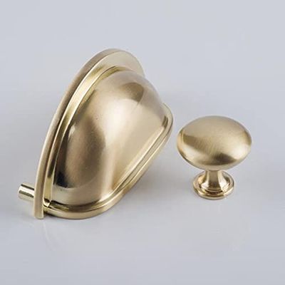 LEIXIUSM Shell Ear Shaped Gold Knob Handle Cabinet Closet Cupboard Door Drawer Semicircular Pull Handles 1Pcs (Color : Gold)