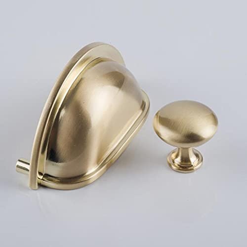 LEIXIUSM Shell Ear Shaped Gold Knob Handle Cabinet Closet Cupboard Door Drawer Semicircular Pull Handles 1Pcs (Color : Gold)