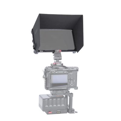Nitze LH7P / LH7H Cage with NATO Rail Design n PU Leather Sunhood for PortKeys LH7P LH7H Camera Monitor, Black