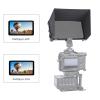 Nitze LH7P / LH7H Cage with NATO Rail Design n PU Leather Sunhood for PortKeys LH7P LH7H Camera Monitor, Black view 4
