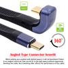 NFHK 240W Type-C USB-C Male to Male USB4 40Gbps 100W 8K Flat Slim FPC Data Opposite U Shape Back Angled Cable for Laptop Phone 13cm view 2