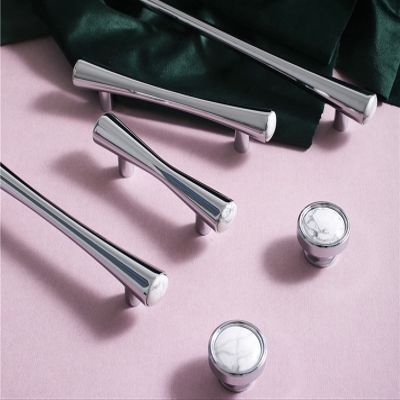 LEIXIUSM Brass Turquoise Furniture Handles Wardrobe Kitchen Cupboard Cloakroom Bedside Cabinet Handle/Bright Chrome Shoe Cabinets 1Pcs (Color : C-5202-96)