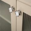 LEIXIUSM Brass Turquoise Furniture Handles Wardrobe Kitchen Cupboard Cloakroom Bedside Cabinet Handle/Bright Chrome Shoe Cabinets 1Pcs (Color : C-5202-96) view 4
