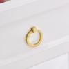 LEIXIUSM Door Kitchen Hardware Cupboard Knobs,2Pack Brushed Brass Cabinet Drawer Dresser Ring Pulls Furniture Knobs Gold Kitchen Cupboard Wardrobe Door Ring Pull Handles Copper (Color : Gold) view 2