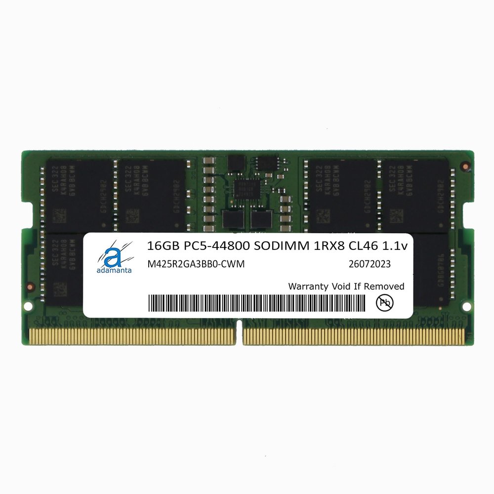 Adamanta 16GB (1x16GB) Compatible with Lenovo ThinkCentre M80q Gen 4, M90q Gen 4 Tiny Desktop DDR5 5600MHz PC5-44800 SODIMM 1Rx8 CL46 1.1v 262 Pin SFF Small Form Factor Memory RAM Module Upgrade