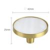 LEIXIUSM Door Kitchen Hardware Cupboard Knobs,Decorative Kitchen Cabinet Knobs Handles Modern Brass Drawer Dresser Pulls Wardrobe Cupboard Door Pulls Handles Natural White Shell 4Pack view 2