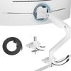 ARES WING Ultrawide Monitor Arms White with USB A/C, Heavy Duty Monitor Arm for 17 to 49 inch Screen, Holds 44 lbs, Adjustable Gas Spring Desk Mount with Clamp and Grommet Base view 1