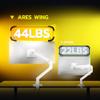 ARES WING Ultrawide Monitor Arms White with USB A/C, Heavy Duty Monitor Arm for 17 to 49 inch Screen, Holds 44 lbs, Adjustable Gas Spring Desk Mount with Clamp and Grommet Base view 3