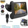 3 Channel Dash Cam Front Rear Inside, 4 inch Screen Dash Camera for Cars, 1296P Full HD Dash Cam Dual Lens Car Dash Camera with Loop Recording, Wide Angle view 3