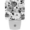 KikandKo White Black Pumpkins Night Light for Kids LED Night Light Plug in Wall, Dusk to Dawn Sensor for Nursery Night Light, Children, Room Decor view 1