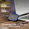 fanxiang Portable External SSD 1TB External Hard Drive, Up to 2000MB/s USB 3.2 Gen2*2, IP68 Water and Dust Resistance, External Solid State Drive Reliable Storage for Gaming, Students, Professionals view 2